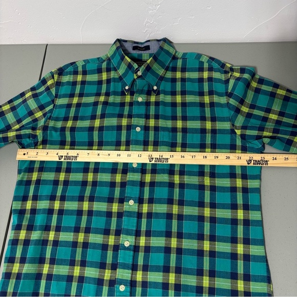 Pendleton Seaside Men's Plaid Large Short Sleeve Button Front Casual Shirt FLAW - Picture 5 of 10